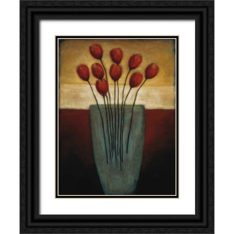 Tulips Aplenty II Black Ornate Wood Framed Art Print with Double Matting by Eve