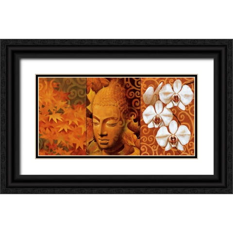 Buddha Panel II Black Ornate Wood Framed Art Print with Double Matting by Mallett, Keith