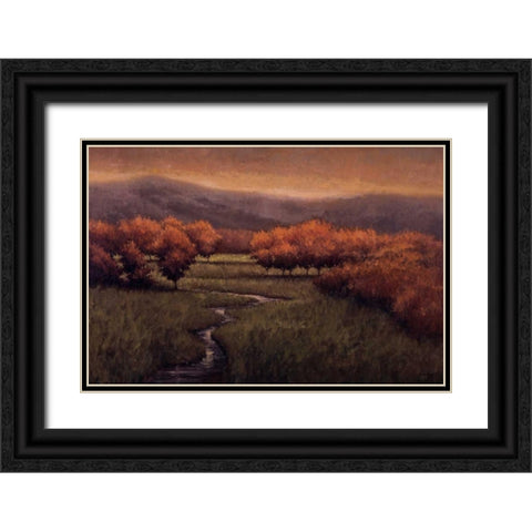 Morning Fescue Black Ornate Wood Framed Art Print with Double Matting by Winegar, Simon