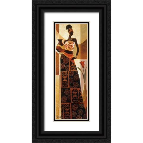 Naima Black Ornate Wood Framed Art Print with Double Matting by Mallett, Keith