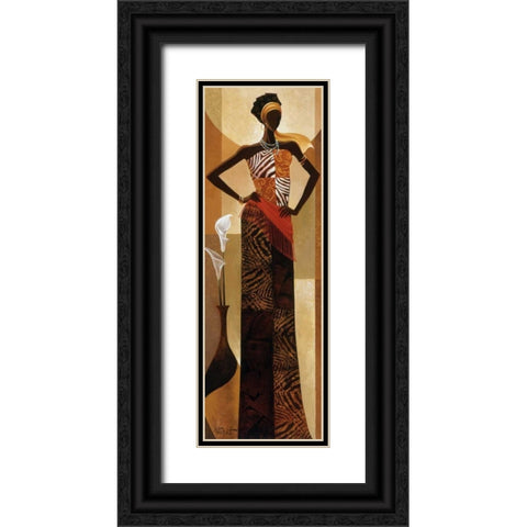 Amira Black Ornate Wood Framed Art Print with Double Matting by Mallett, Keith