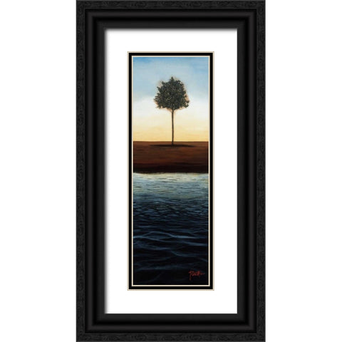 Across the Water II - Blue Landscape Black Ornate Wood Framed Art Print with Double Matting by St.Germain, Patrick