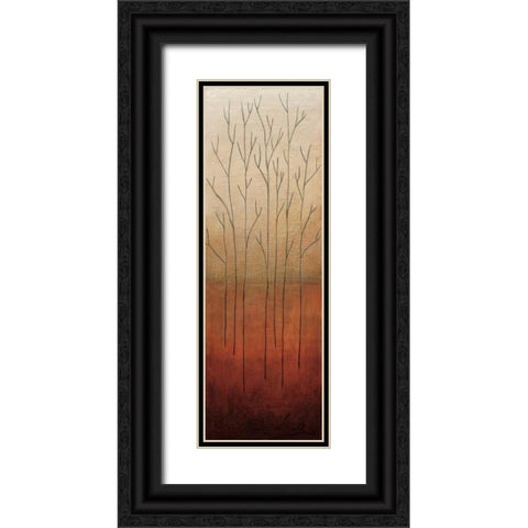 Branch Rouge II Black Ornate Wood Framed Art Print with Double Matting by Eve