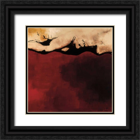 Fire Black Ornate Wood Framed Art Print with Double Matting by Maitland, Laurie