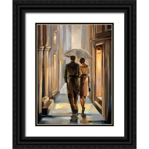 Reflections I Black Ornate Wood Framed Art Print with Double Matting by Biddle, Trish