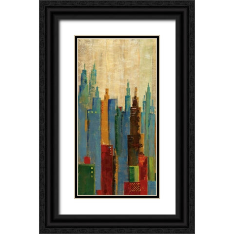 Towerscape II Black Ornate Wood Framed Art Print with Double Matting by Cardenas, Jason