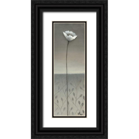 Fleur Blanc I Black Ornate Wood Framed Art Print with Double Matting by Eve