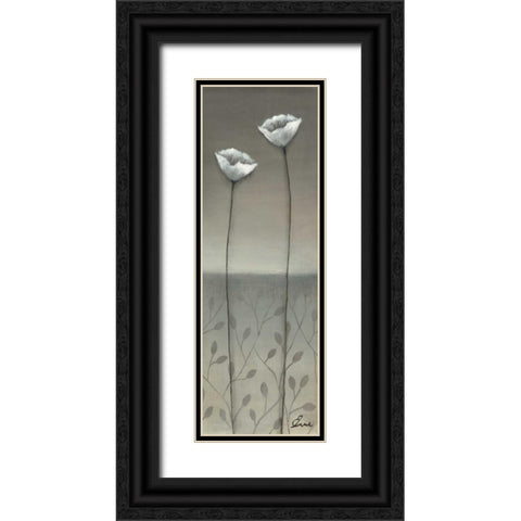 Fleur Blanc II Black Ornate Wood Framed Art Print with Double Matting by Eve