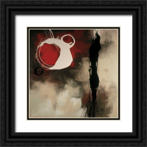 Resonance in Red Black Ornate Wood Framed Art Print with Double Matting by Maitland, Laurie