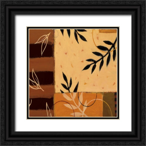 Leaf Poem I Black Ornate Wood Framed Art Print with Double Matting by Dorf, Susan