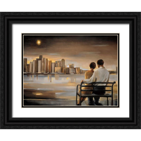 Reflections III Black Ornate Wood Framed Art Print with Double Matting by Biddle, Trish