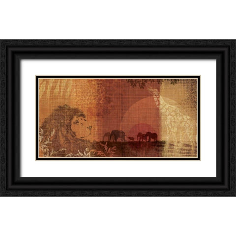 Safari Sunset II Black Ornate Wood Framed Art Print with Double Matting by Venter, Tandi