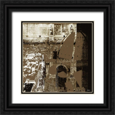 Architectural Renaissance I Black Ornate Wood Framed Art Print with Double Matting by NOAH