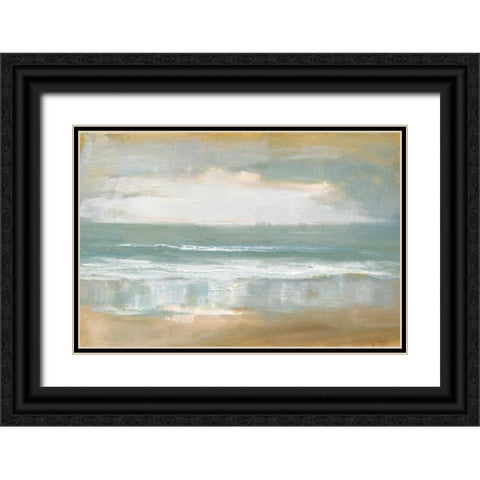 Shoreline Black Ornate Wood Framed Art Print with Double Matting by Gold, Caroline