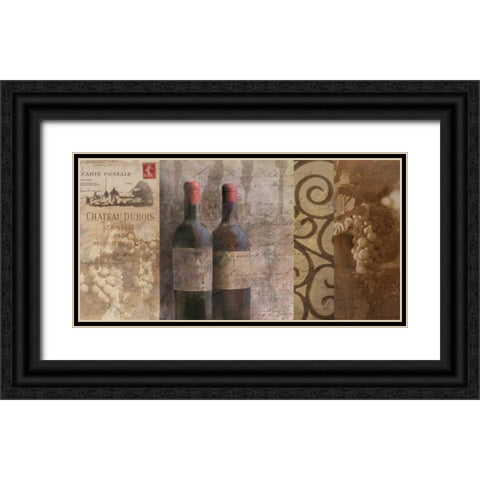 Vintage II Black Ornate Wood Framed Art Print with Double Matting by Mallett, Keith