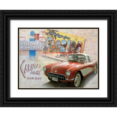 Road Trip II Black Ornate Wood Framed Art Print with Double Matting by Mallett, Keith