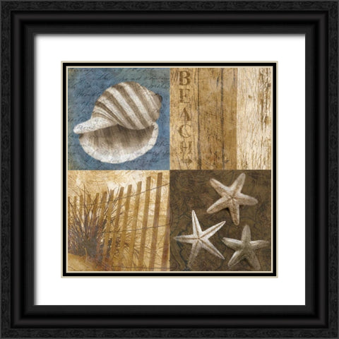 Seaside Memories II Black Ornate Wood Framed Art Print with Double Matting by Mallett, Keith