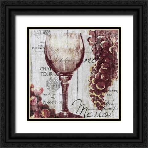 Shades of Red I Black Ornate Wood Framed Art Print with Double Matting by Venter, Tandi
