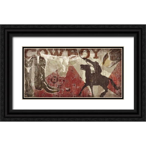 Saddle Up I Black Ornate Wood Framed Art Print with Double Matting by Venter, Tandi