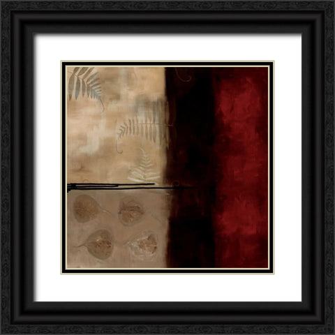 Russet Fern II Black Ornate Wood Framed Art Print with Double Matting by Maitland, Laurie