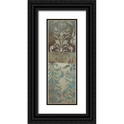 Brocade Inspirations I Black Ornate Wood Framed Art Print with Double Matting by Eve