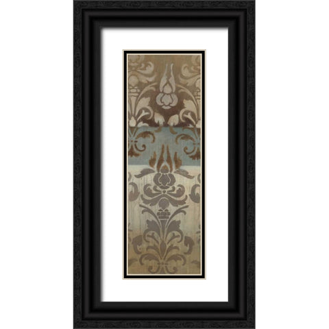 Brocade Inspirations II Black Ornate Wood Framed Art Print with Double Matting by Eve