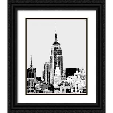 Vintage NY I Black Ornate Wood Framed Art Print with Double Matting by Maihara/Watt, Jeff/Boyce