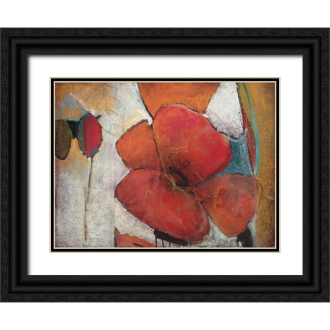 Full Blossom I Black Ornate Wood Framed Art Print with Double Matting by Li-Leger, Don