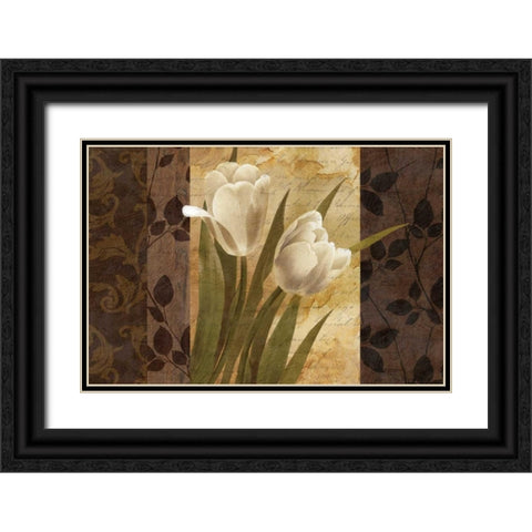 Pavane Black Ornate Wood Framed Art Print with Double Matting by Mallett, Keith