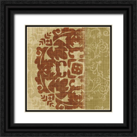 Linen Spice Black Ornate Wood Framed Art Print with Double Matting by Venter, Tandi