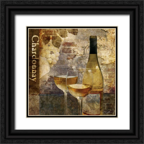 Chardonnay Black Ornate Wood Framed Art Print with Double Matting by Mallett, Keith