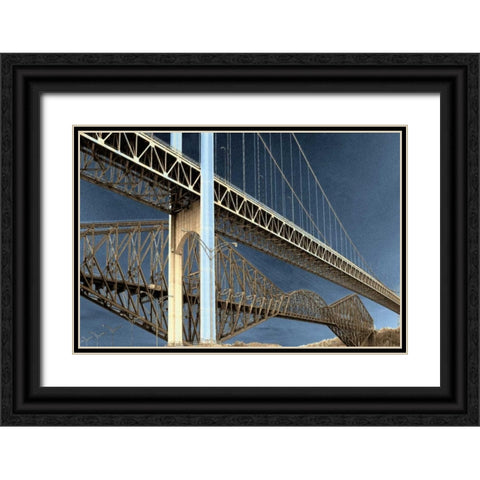 Two Solitudes Black Ornate Wood Framed Art Print with Double Matting by LOVIT
