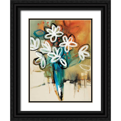 Floral and Still Life Trance I Black Ornate Wood Framed Art Print with Double Matting by Barnes, Natasha