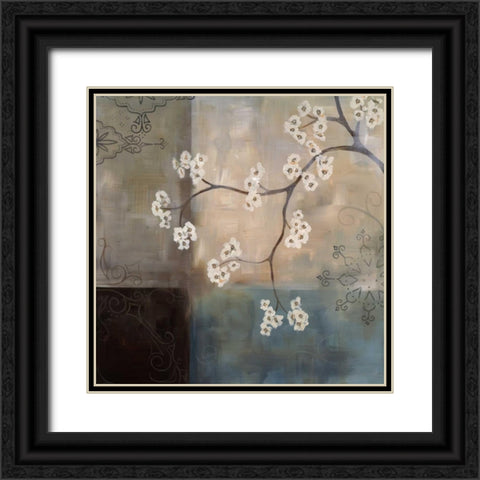 Spa Blossom I Black Ornate Wood Framed Art Print with Double Matting by Maitland, Laurie