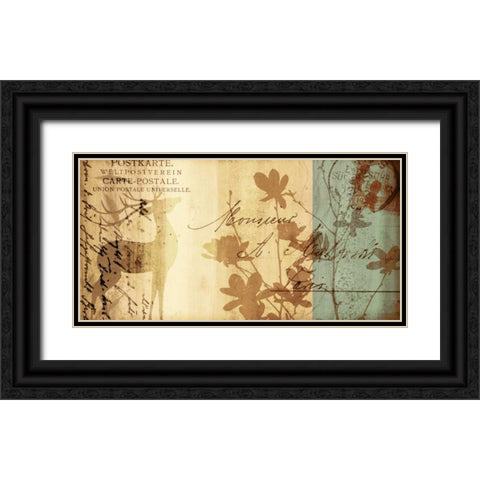 Letter I Black Ornate Wood Framed Art Print with Double Matting by Leal, Fernando