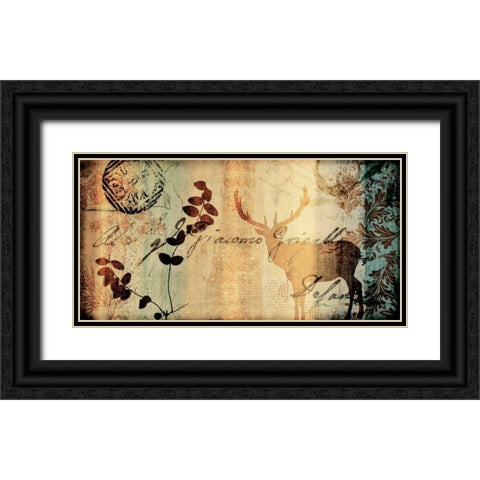 Letter II Black Ornate Wood Framed Art Print with Double Matting by Leal, Fernando