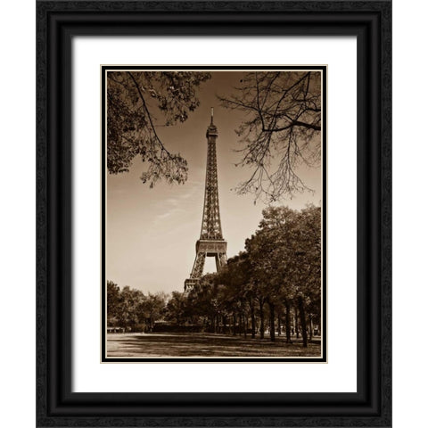 An Afternoon Stroll - Paris II Black Ornate Wood Framed Art Print with Double Matting by Maihara, Jeff