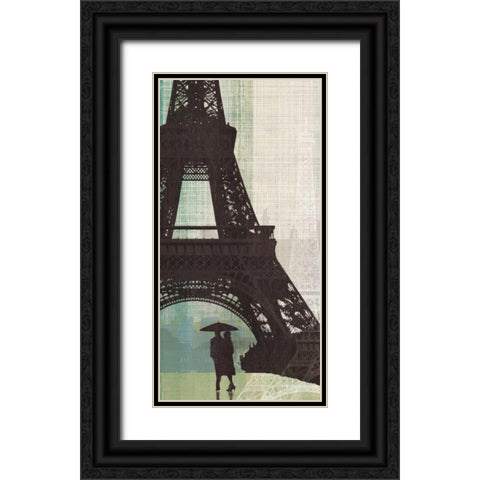 Eiffel Tower I Black Ornate Wood Framed Art Print with Double Matting by Venter, Tandi