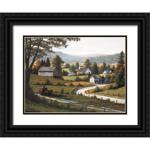 Childhood Memories Black Ornate Wood Framed Art Print with Double Matting by Saunders, Bill