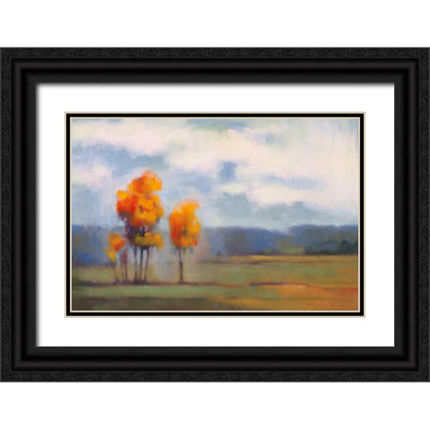 Autumn Group Black Ornate Wood Framed Art Print with Double Matting by Anderson, Paul