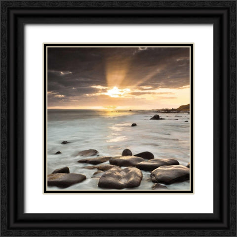 Nordic Sunset Black Ornate Wood Framed Art Print with Double Matting by Frank, Assaf
