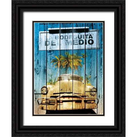 La Bodeguita  Black Ornate Wood Framed Art Print with Double Matting by Sola, Bresso