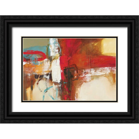 Woven Black Ornate Wood Framed Art Print with Double Matting by Barnes, Natasha