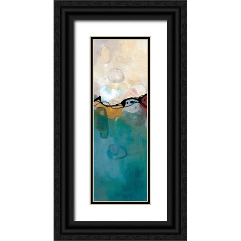 Retro Jewels I Black Ornate Wood Framed Art Print with Double Matting by Maitland, Laurie