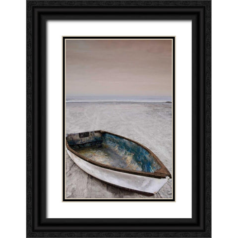 Dorymans Boat Black Ornate Wood Framed Art Print with Double Matting by Cahill, Michael