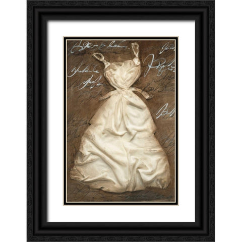 Pretty n Chique I Black Ornate Wood Framed Art Print with Double Matting by MARIA