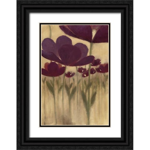 Summer Bloom II Black Ornate Wood Framed Art Print with Double Matting by MARIA