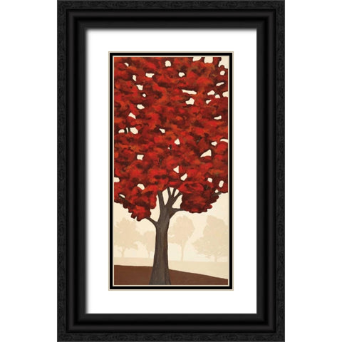 Autumns Glory I Black Ornate Wood Framed Art Print with Double Matting by Anderson, Jocelyn
