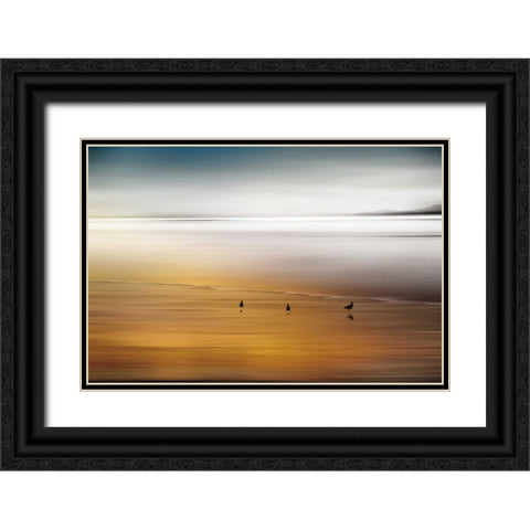 Quiet Invitation Black Ornate Wood Framed Art Print with Double Matting by Pelkey, Marvin