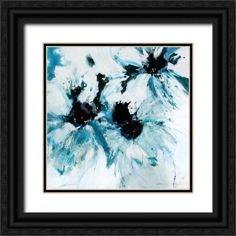 Blue Crush II Black Ornate Wood Framed Art Print with Double Matting by Barnes, Natasha
